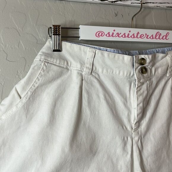 𝅺ambience Apparel white denim shorts cuffed hems four pockets belt loops SZ 2X - Picture 2 of 12